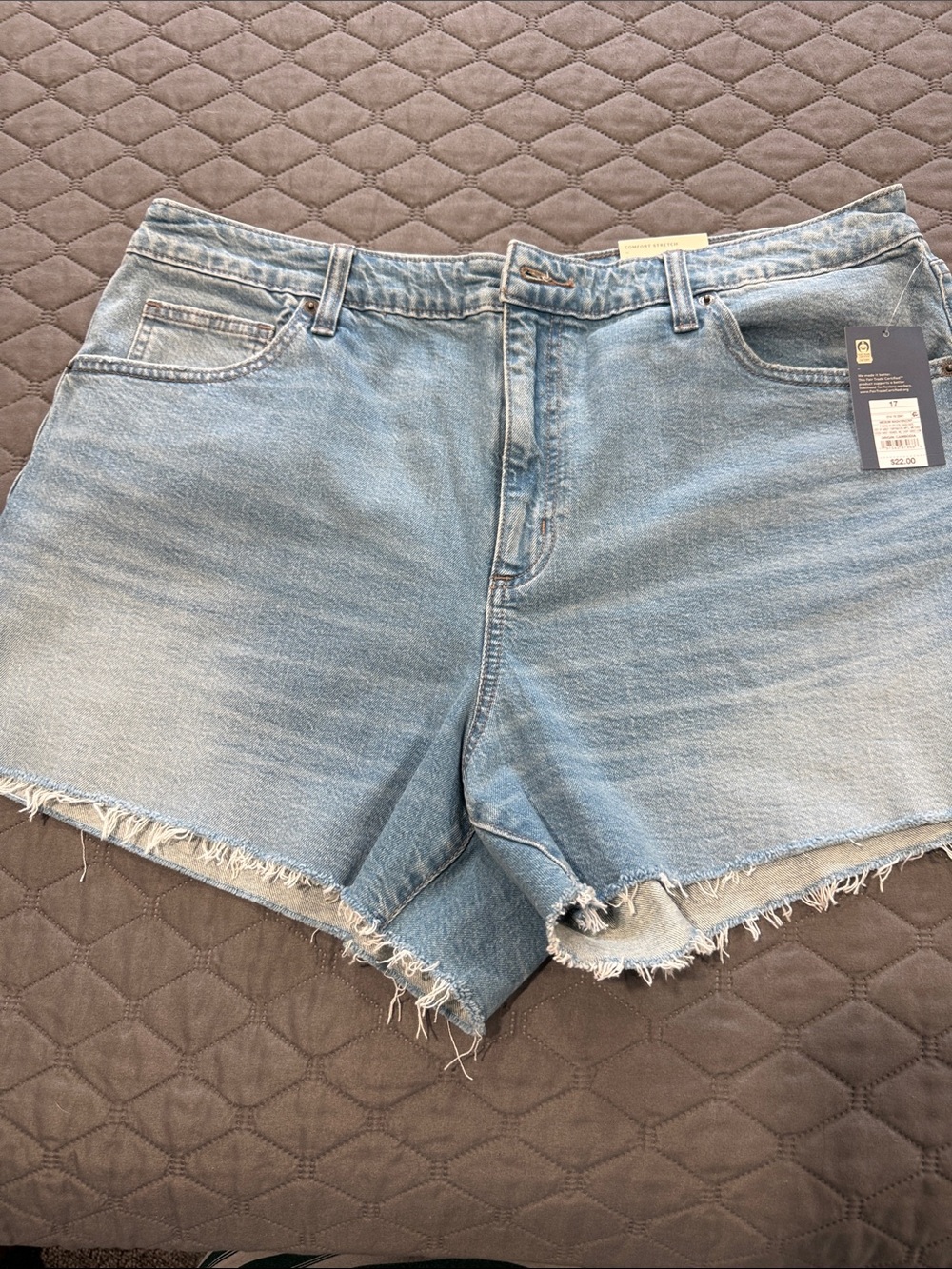 Universal Thread Light Blue Frayed Hem Denim Shorts